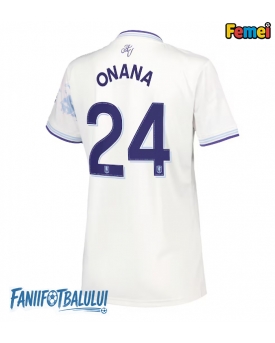 Aston Villa Amadou Onana #24 Tricou Fotbal Replică 2025-26 Femei Treilea
